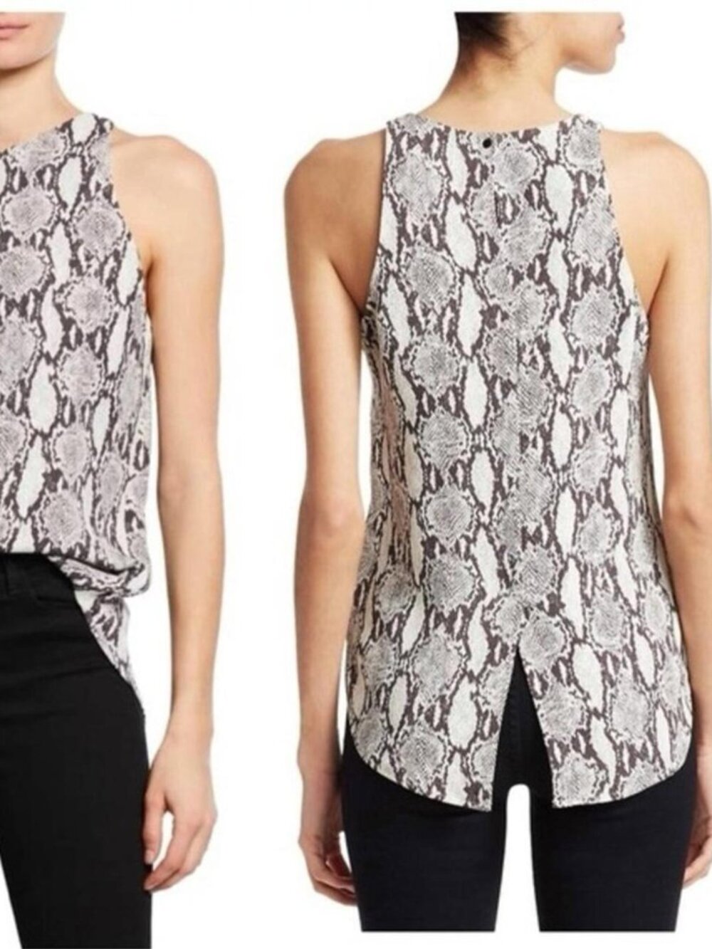 A.L.C ‘Anise’ Crepe Snakeskin Sleeveless Top 4 NWT - Picture 3 of 3